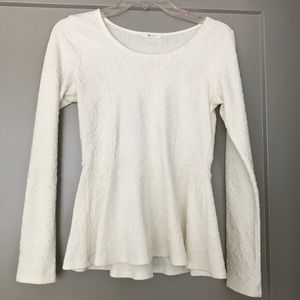 Long sleeve peplum top